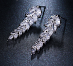 Pendientes largos de circonita AAA engastados, estilo popular y temperamento creativo. Elegancia duradera y diseño moderno para realzar tu look. — foto 12