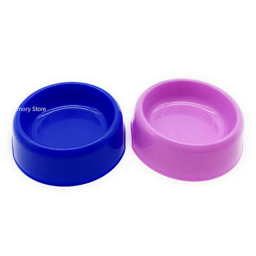 Solid Color Pet Bowl Plastic Dog Bowl Cat Round Single Bowl Thickened Eco-Friendly Dog 사발 Pet Supplies Dog Accessories — photo 3