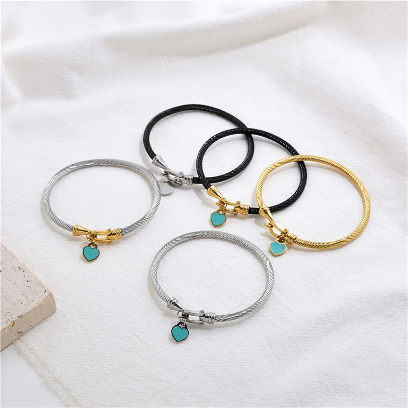 Title 1, Pulseira de corda de aço titânio U Head Hooks, ...