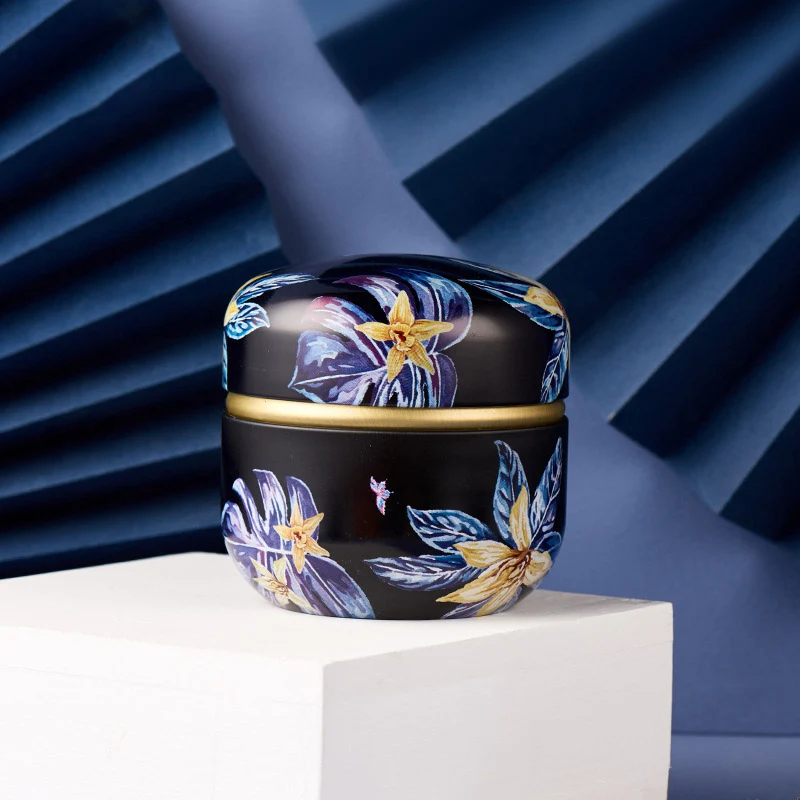 Title 2, Round Iron Tea Canister for Flower Tea — Preser...