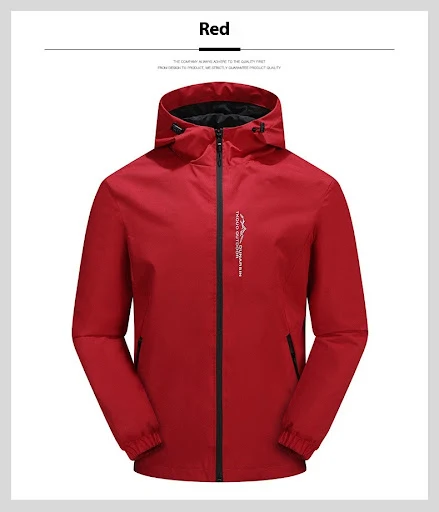 Title 4, Mens Outdoor Jacket Casual Hooded Windproof Ja...