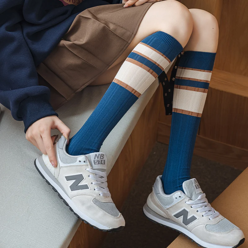 Title 3, Striped Calf Socks For Female Japanese College ...