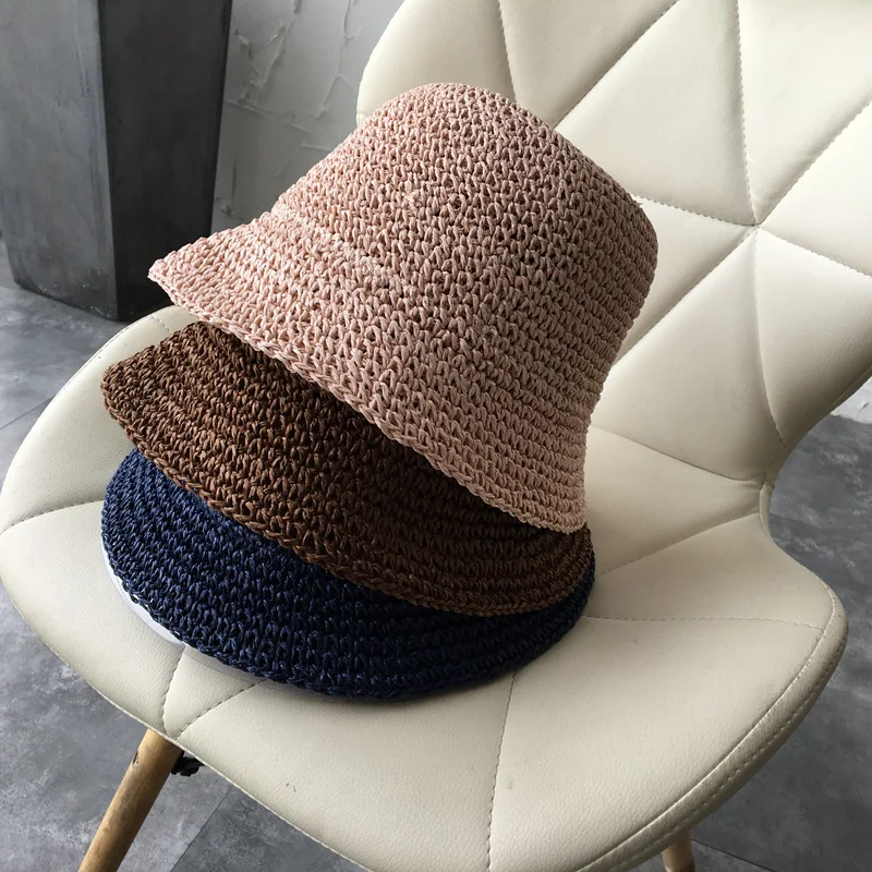Title 8, Womens Straw Hat Foldable Rolled Edge Small Br...