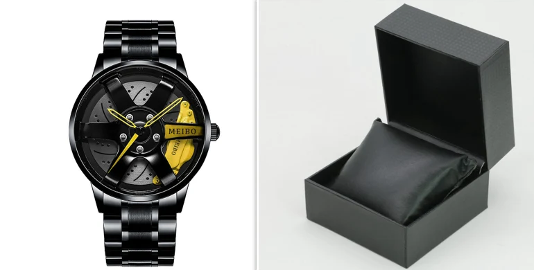 Reloj Cuarzo Impermeable para Hombre con Ruedas de Acero Inoxidable, Duradero y Elegante, Ideal para Uso Diario y Actividades al Aire Libre — foto 7