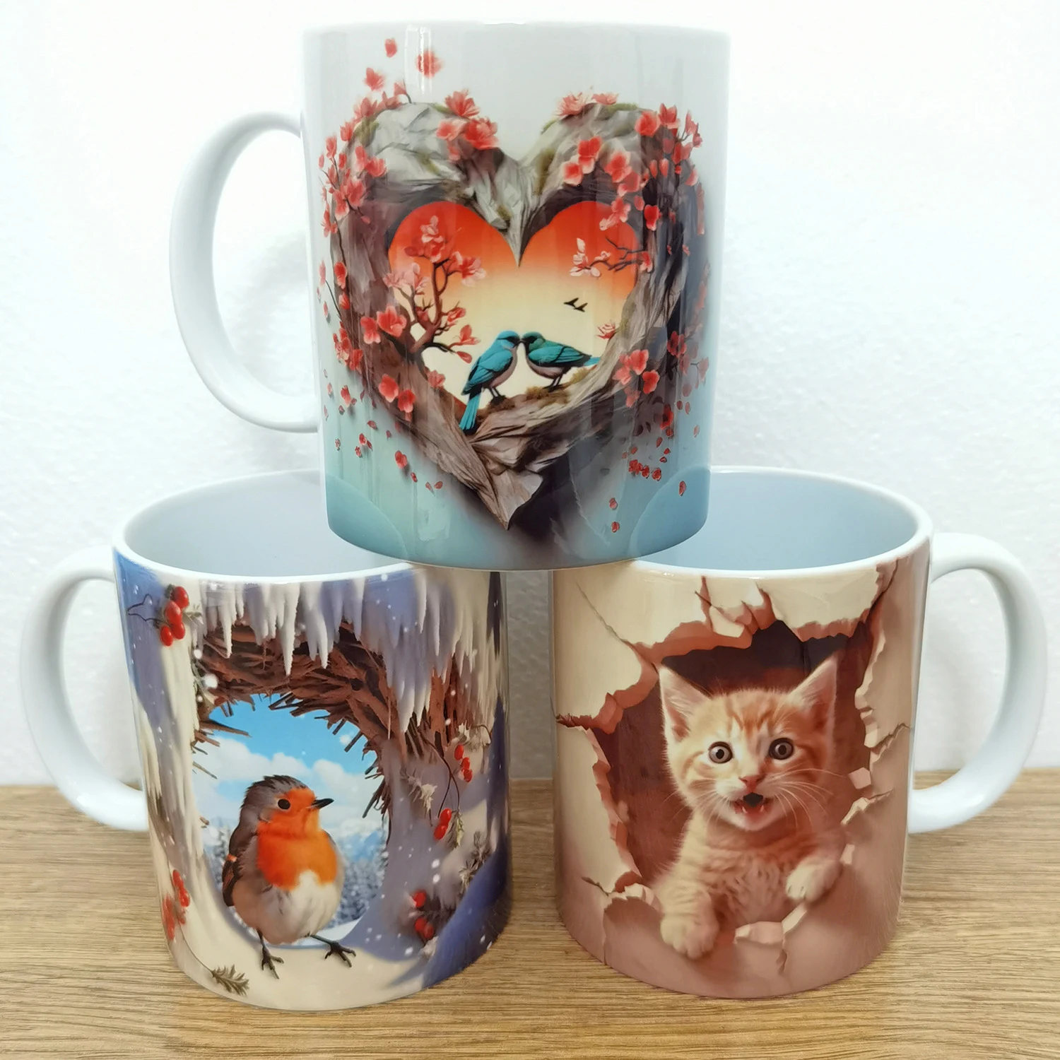 Title 11, Cat Hollow Wall Ceramic Coffee Mug for hot beve...