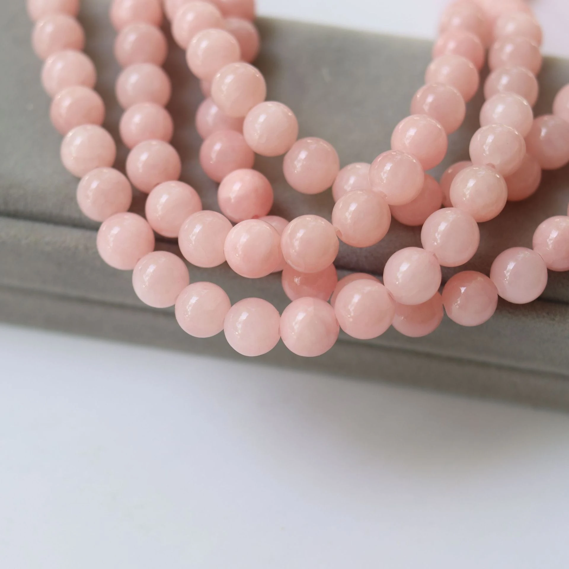 Bracciale con palline di Calcedonio Topazio Riso fatto a mano, accessori fai da te per ornamenti. Crea i tuoi gioielli unici e personalizzati. — foto 4
