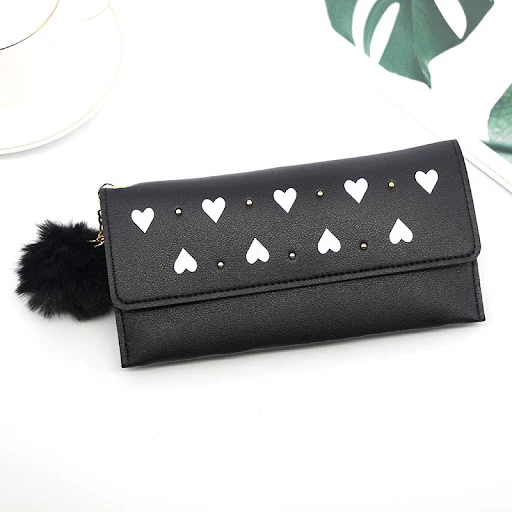 Title 10, Ladies heart-shaped fur ball clutch