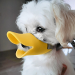 Bozal para perros de silicona tipo máscara de pato, anti mordeduras y ladridos, para perros pequeños y grandes, accesorio para mascotas. — foto 7