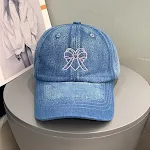 Heart Denim Bow Dark Blue
