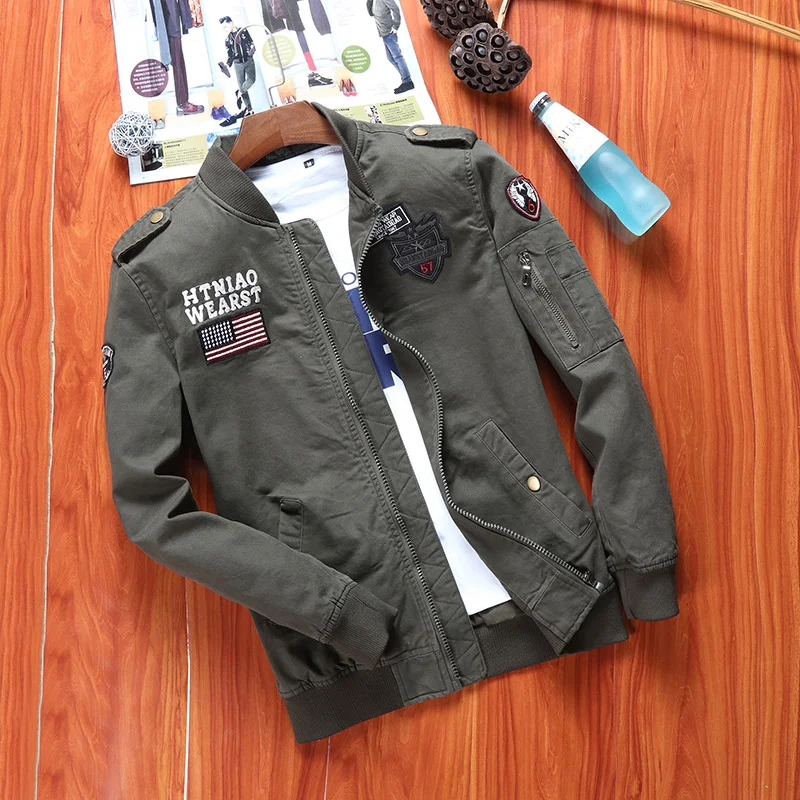 Men's Flight Jacket Baseball Uniform – Classic style and comfort. A versatile jacket perfect for everyday wear, outdoor — photo 7