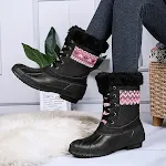 Botas de caminhada femininas de cano alto de inverno antiderrapantes com veludo plus Calçado quente e seguro para trilhas e frio intenso. — foto 5