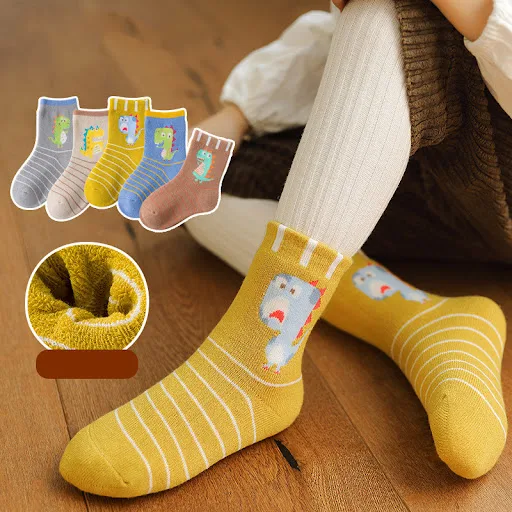 Title 1, Thickened Warm Baby Socks for Children, Keep Ti...