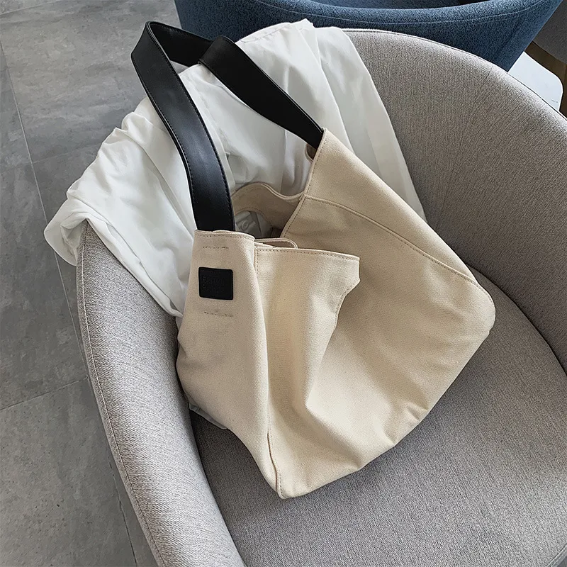 Bolsa de lona casual feminina, nova moda, combina com tudo. Ideal para uso diário, leve, prática e elegante. Acessório perfeito. — foto 6