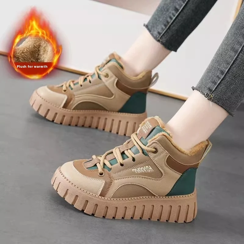 Title 5, Tênis feminino de moda com sola grossa, forro d...