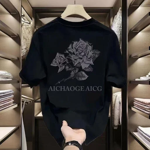 Title 5, Camiseta de manga corta estampada de algodón pa...