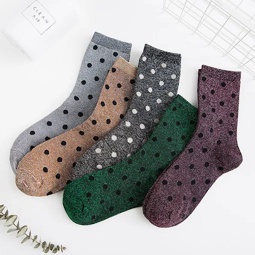 Title 7, Japanese Womens Polka Dot Filigree Socks