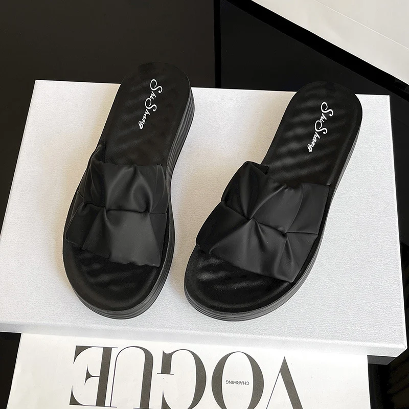 Women's Fashion Slippers Slip-on Sandals, featuring a platform design, easy to wear, all-match style, comfortable and st — photo 4