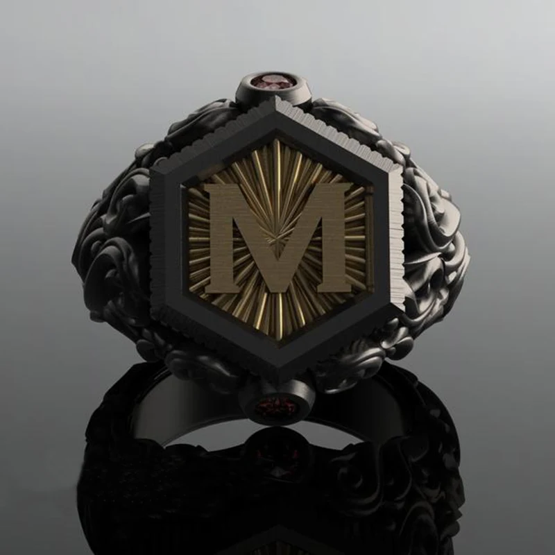 Anéis decorativos entalhados personalizados exclusivos, presente especial. Designs sob medida para um toque elegante e pessoal. — foto 1