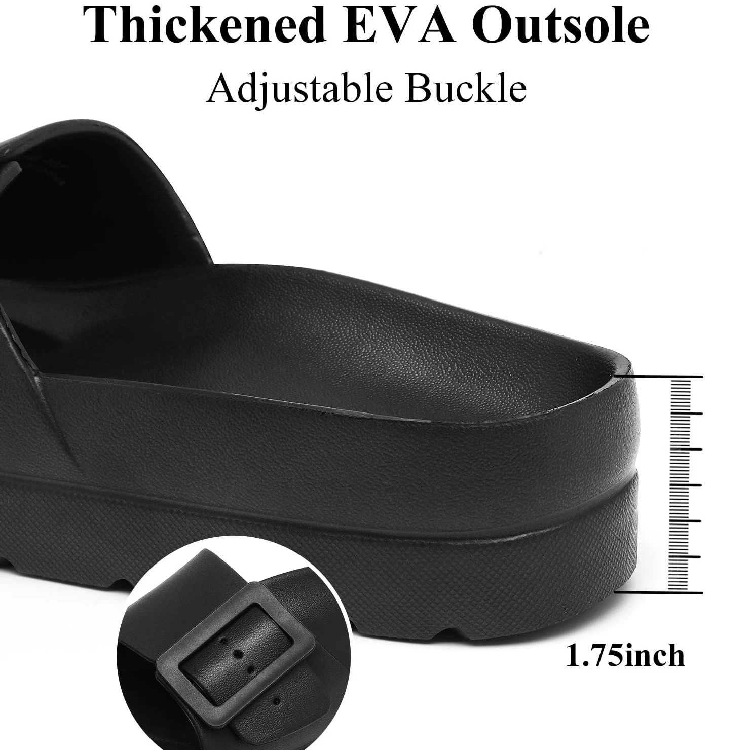 Adjustable Buckle Simple Fashion Comfortable Lightweight Cushion Slippers for Everyday Wear and All-Day Comfort. — photo 11
