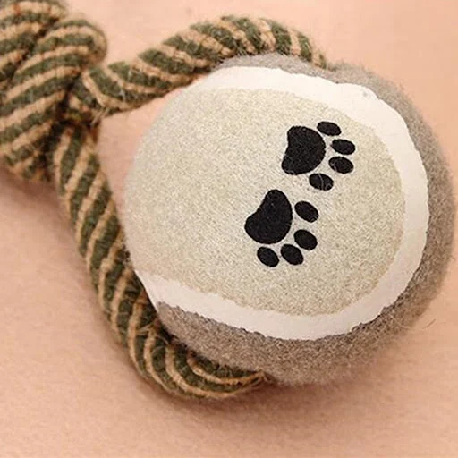 Title 3, Pet Dumbbell Rope Tennis Ball Chew Toy for Teet...
