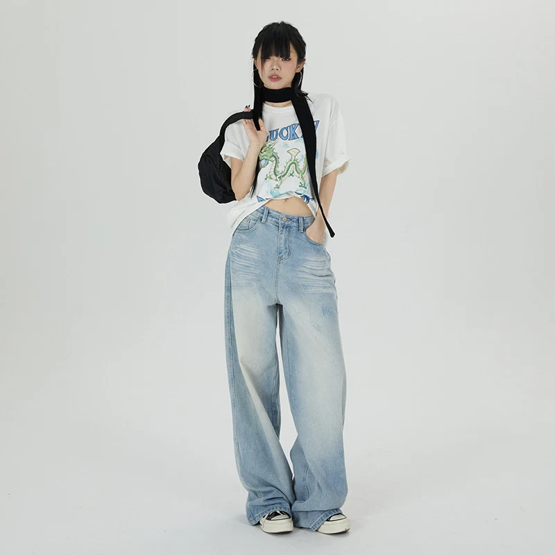Title 3, Jeans femininas da moda, soltinhas e versáteis,...