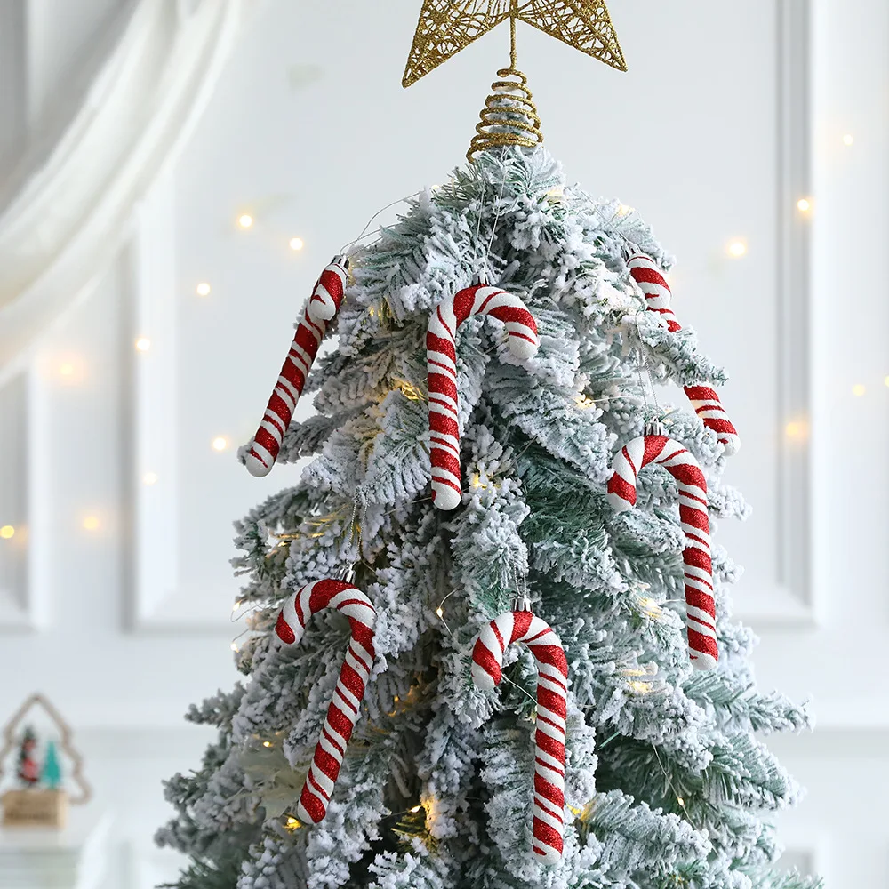 Title 3, Christmas Decorations 15cm Crutches Box Ornamen...