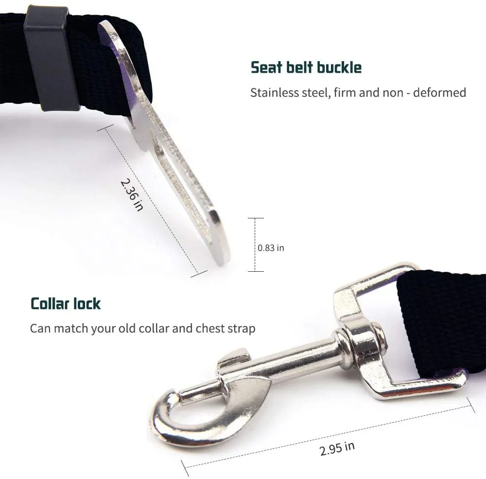 Title 2, Pet Cat Dog Car Seat Belt Adjustable Pet Seat V...