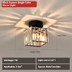 Square Black Warm Light 7W