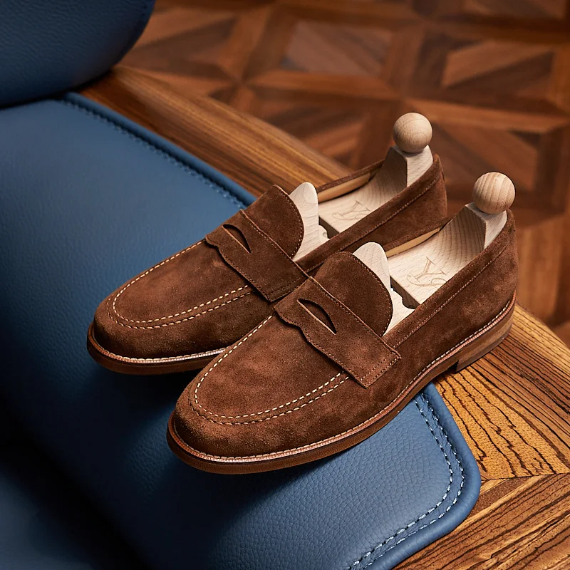 Title 1, Mocassini Retro in Vera Pelle Fatti a Mano per ...