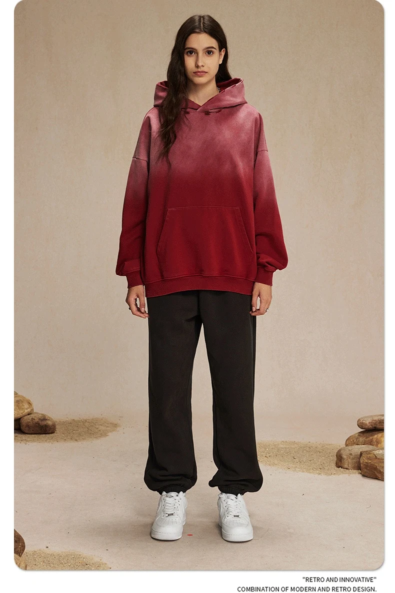 Title 7, Herren Kapuzenpullover im Retro-Look, gerissen,...