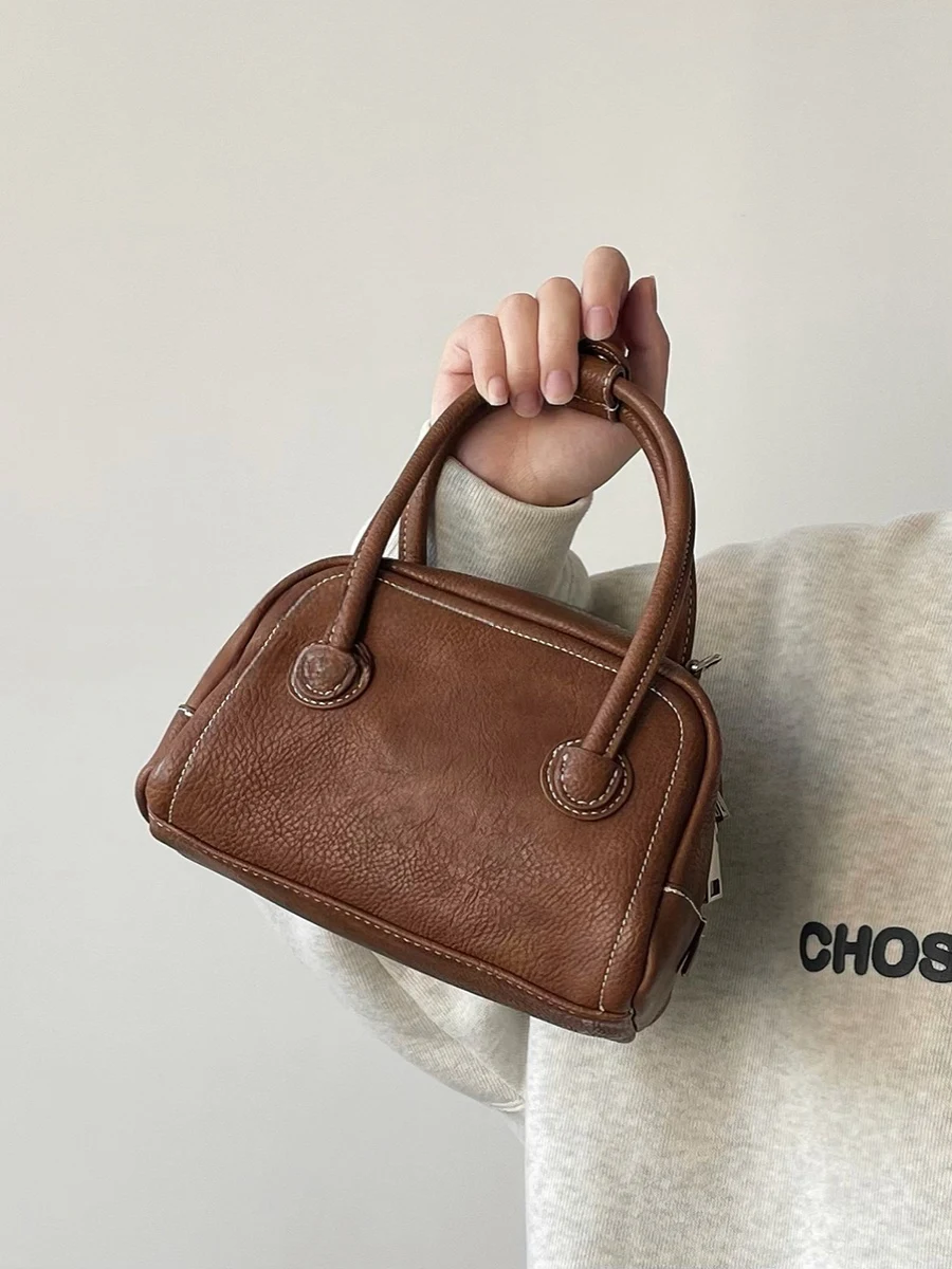 Korean Style Niche Maillard Bowling Versatile Casual Ins Handbag Crossbody Bag for Women, perfect for everyday use and m — photo 10