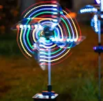 LED Solar Wind Spinner Light for Garden Path, Outdoor Yard Decor, Patio Lawn, and Christmas Holiday Decoration Windmill. — photo 3