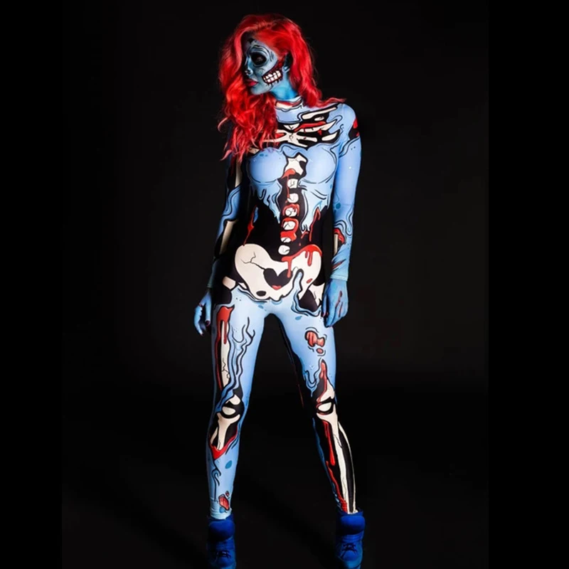 Title 1, Costume da donna per Halloween, jumpsuit 3D hor...