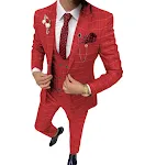 Men's Simple Versatile Lattice Suit Three-piece Suit. Offers a sophisticated look, perfect for various occasions, combin — photo 12