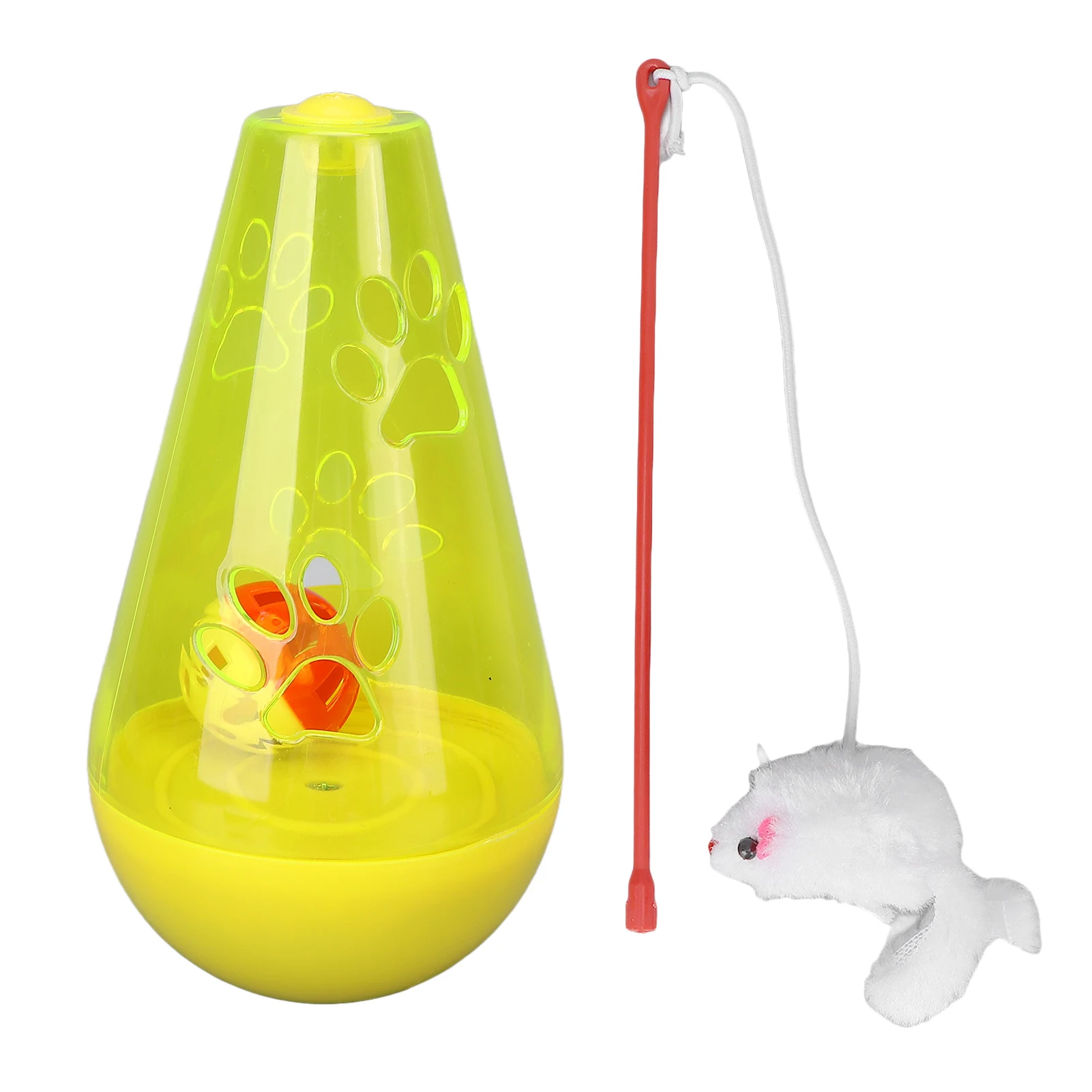 Juguete Interactivo para Gatos con Bola Campana, Ratón de Peluche y Varita. Diversión y Snack para Gatitos. — foto 18