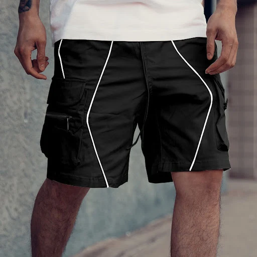 Title 5, Mens Shorts With Multi-pocket Reflective Strips
