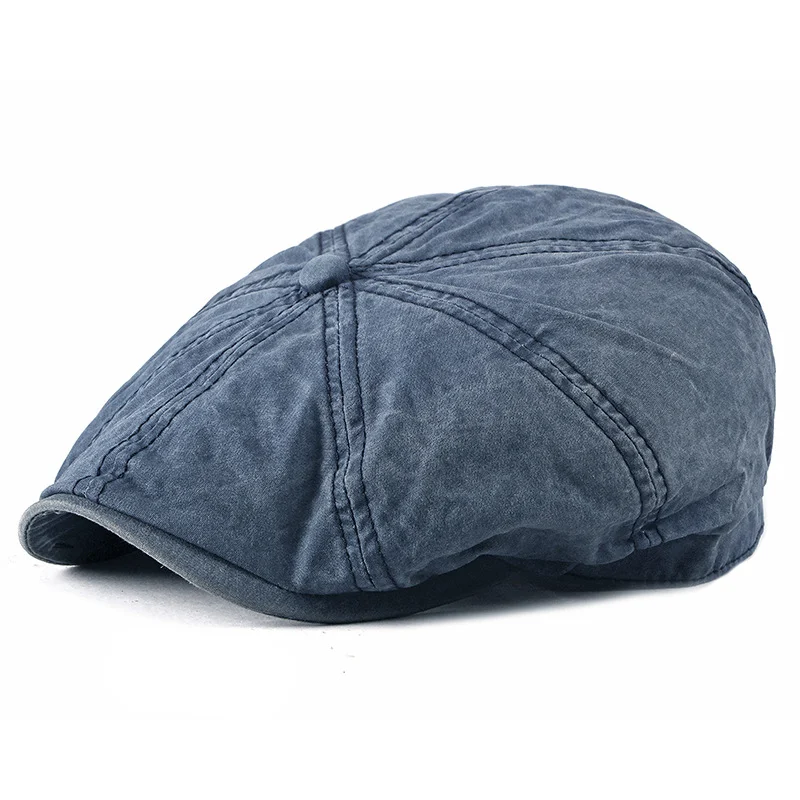 Spring and Autumn New Washed Pure Cotton Men Beret, breathable and comfortable, perfect for casual wear, adds a touch of — photo 11