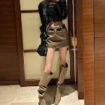 Botas Femininas High Knight com cano largo e estilo empilhado, circunferência grande. Conforto e elegância para seus pés. — foto 18