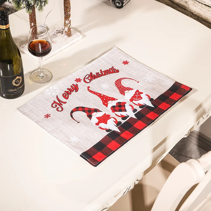 Title 6, Christmas Creative Cute Forest People Table Mat...