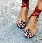 Lace up Roman sandals for women, perfect for summer. Stylish gladiators offering comfort and elegance for every step. Sh — photo 3