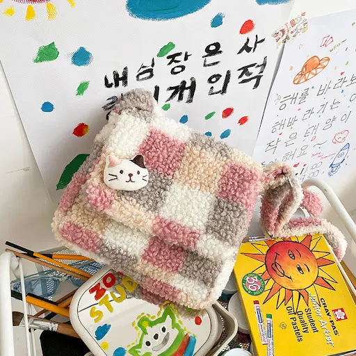 Title 5, Japon Kolej Tarzı Vintage Omuz Çantası, Yumuşak...