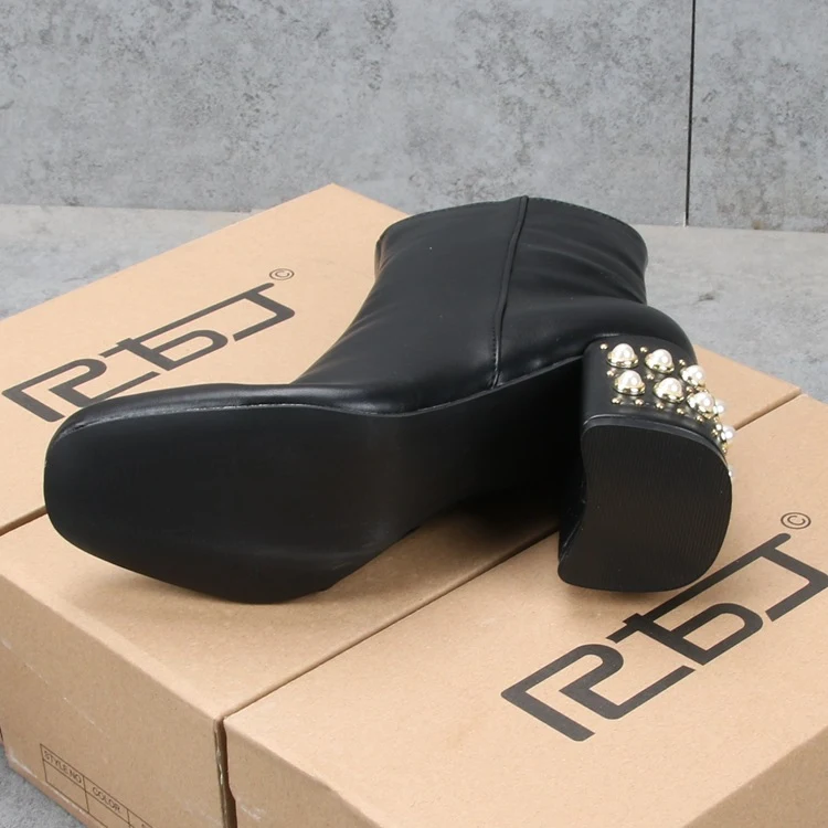 Title 4, Womens Fashion Casual High-Heeled Thick-Heel S...