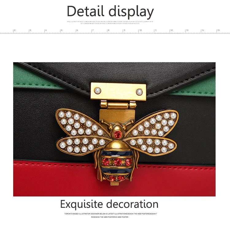 Title 16, Bee leather shoulder bag. Stylish and durable, ...