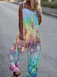 Damen bedruckter Jumpsuit mit weitem Bein, Sling-Tasche und weitem Bein, für maximalen Komfort und Stil, perfekt. — foto 5
