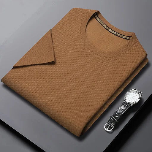 Title 5, Mens Fashionable All-matching Round Neck Breat...