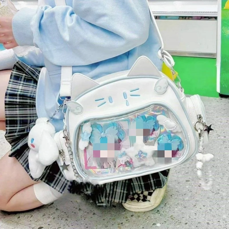 Bolsa Mensageiro Estudantil Gato Mecânico Fofo, Grande Capacidade, Ideal para Faculdade e Transporte de Livros — foto 14