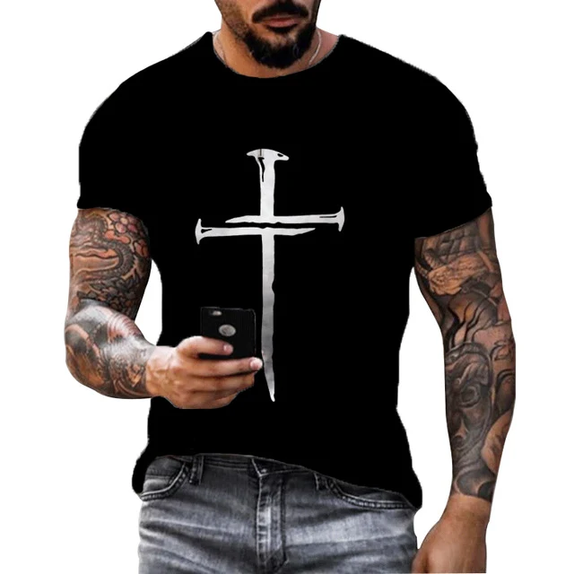 Title 6, Camiseta esportiva masculina de verão com estam...