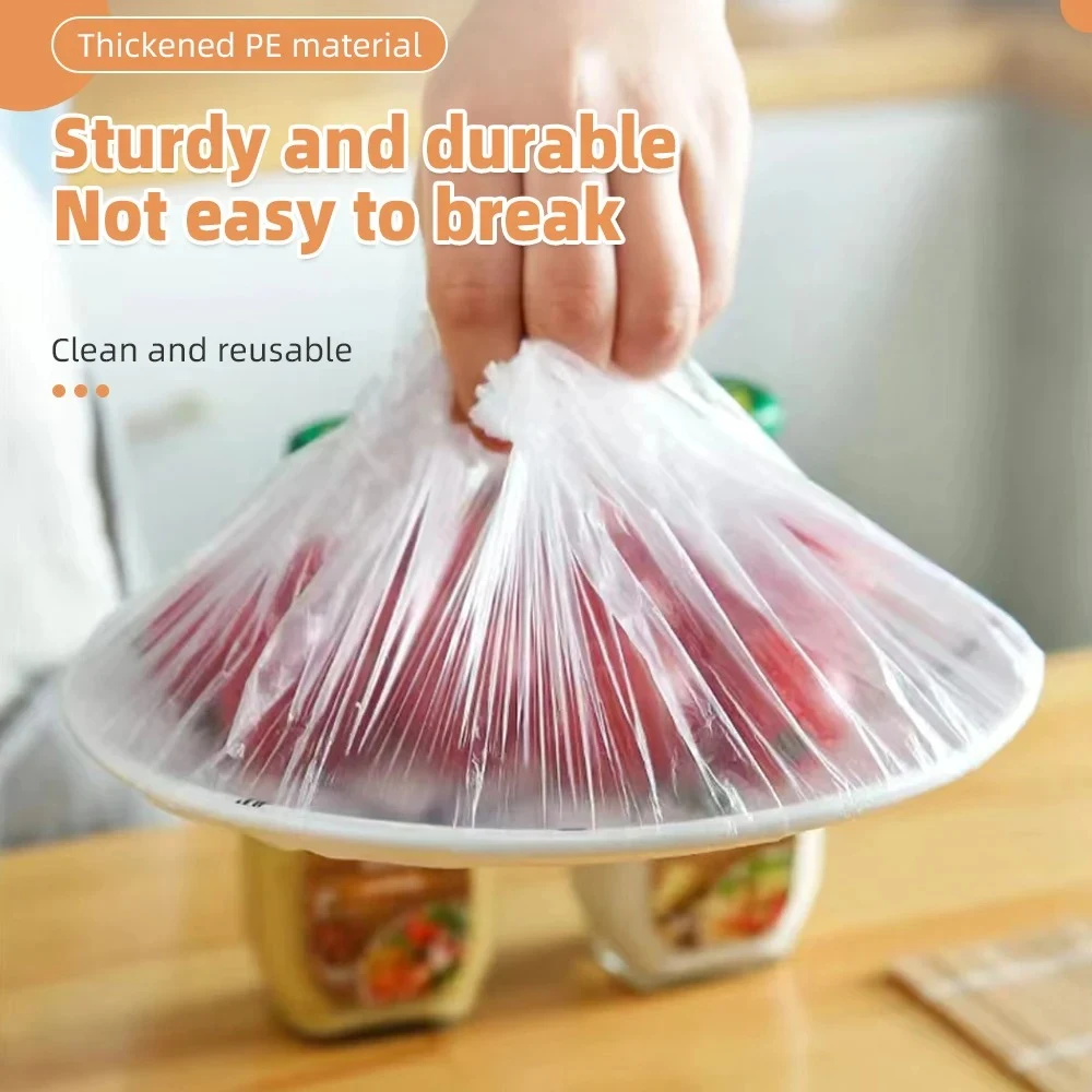 Leftovers Refrigerator Freshness Bowl Cover, Household Food Grade Plastic Wrap Cover, Reusable, Keep Food Fresh Longer — photo 1