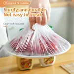 Leftovers Refrigerator Freshness Bowl Cover, Household Food Grade Plastic Wrap Cover, Reusable, Keep Food Fresh Longer — photo 1