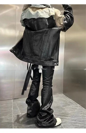 Title 8, Unisex flared jeans met trekkoord en lint aan d...